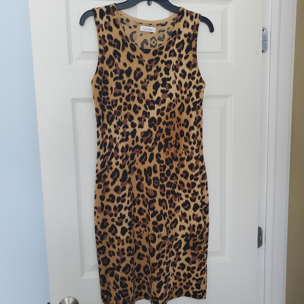 Leopard CK dress size M